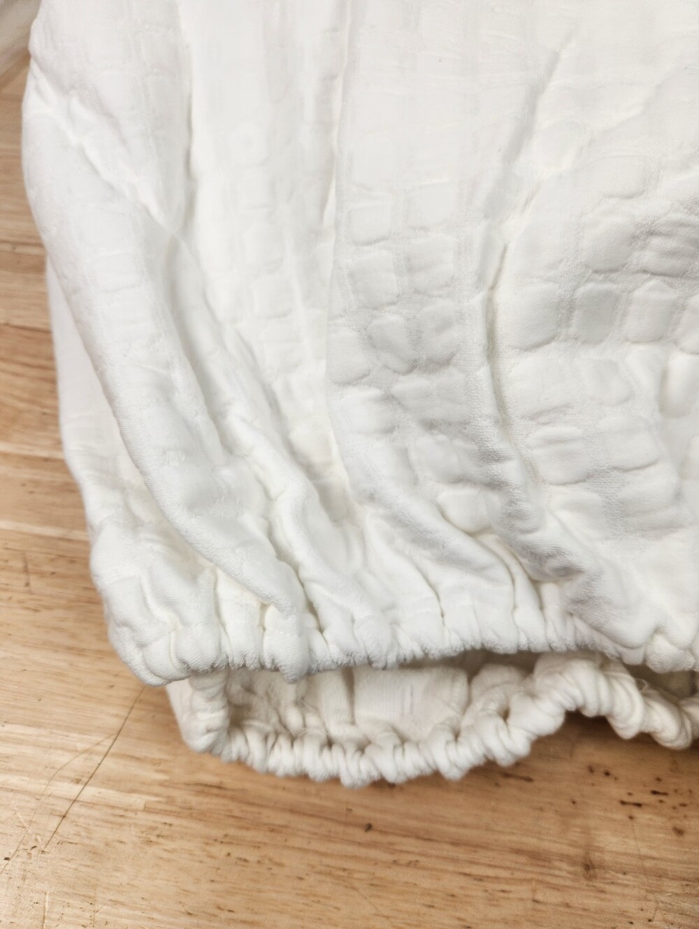 Pottery Barn Boxspring Cover Size Full Bed 12” Drop White Organic Cotton NOS - Picture 3 of 10